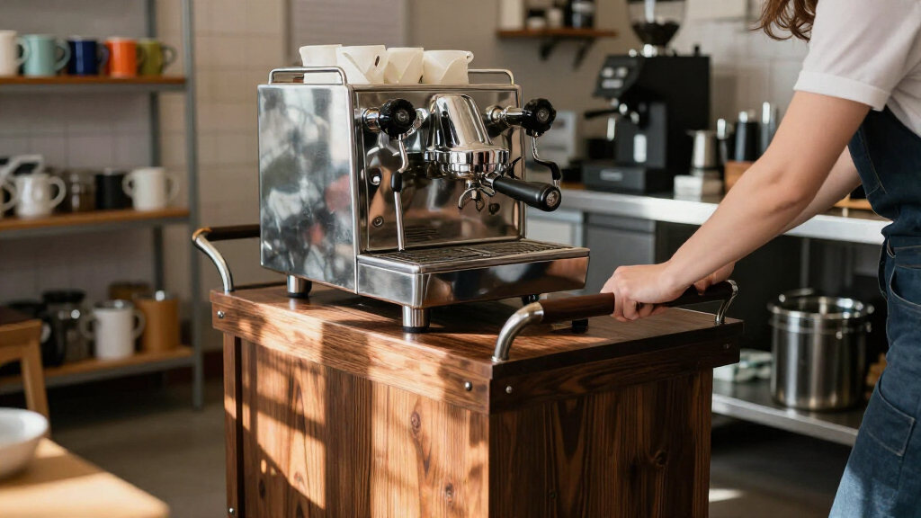best rolling coffee cart for heavy espresso machines