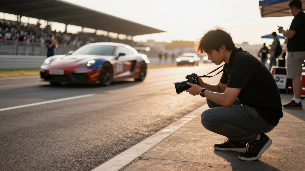 camera angles at race tracks