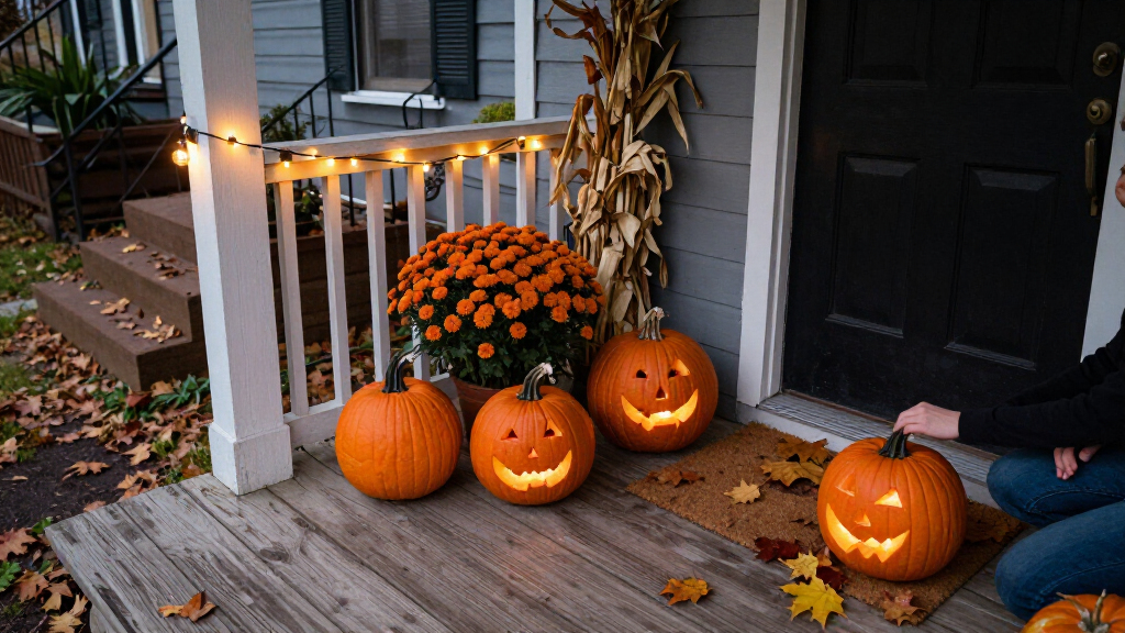 Halloween outdoor porch decorations