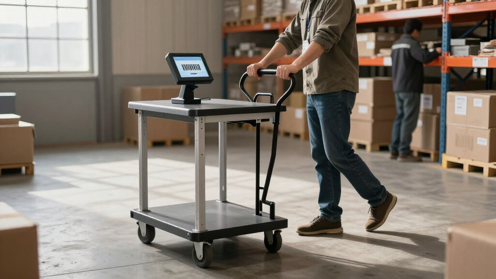 best warehouse cart for barcode scanning stations