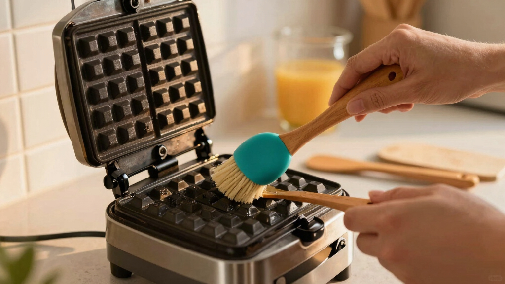 clean waffle iron without scratching