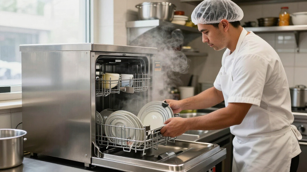 commercial hooded dishwasher machine
