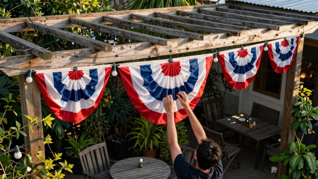 patriotic outdoor string lights