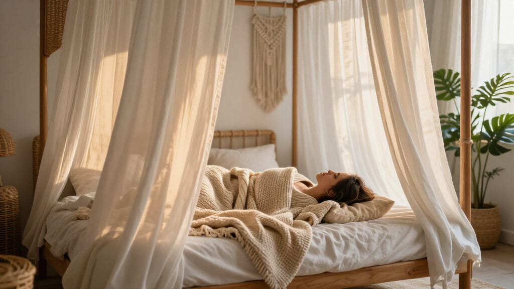 boho canopy bed frame