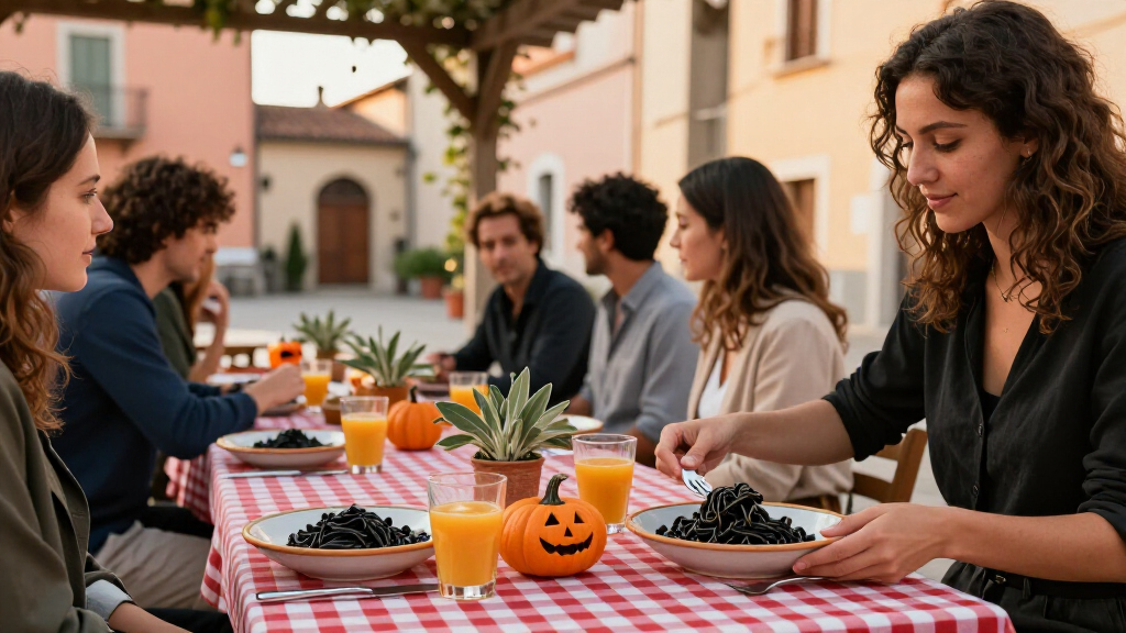 Italian Halloween pasta serving bowls