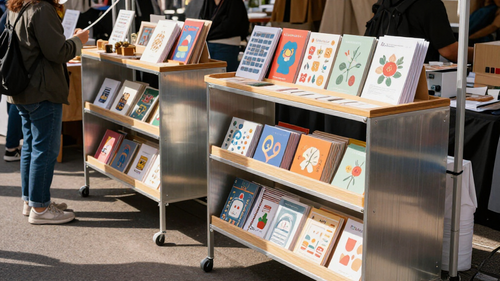 portable display shelves for small business events