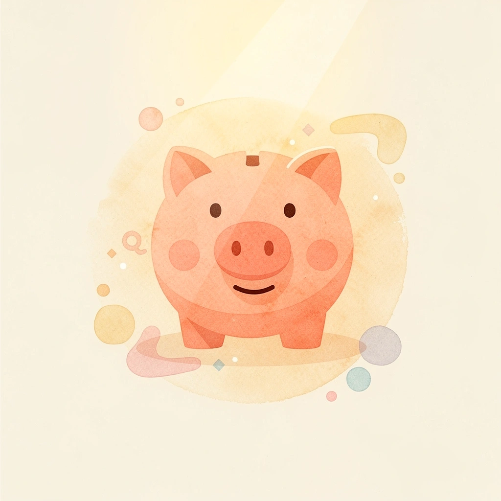 Piggy bank icon representing retirement savings