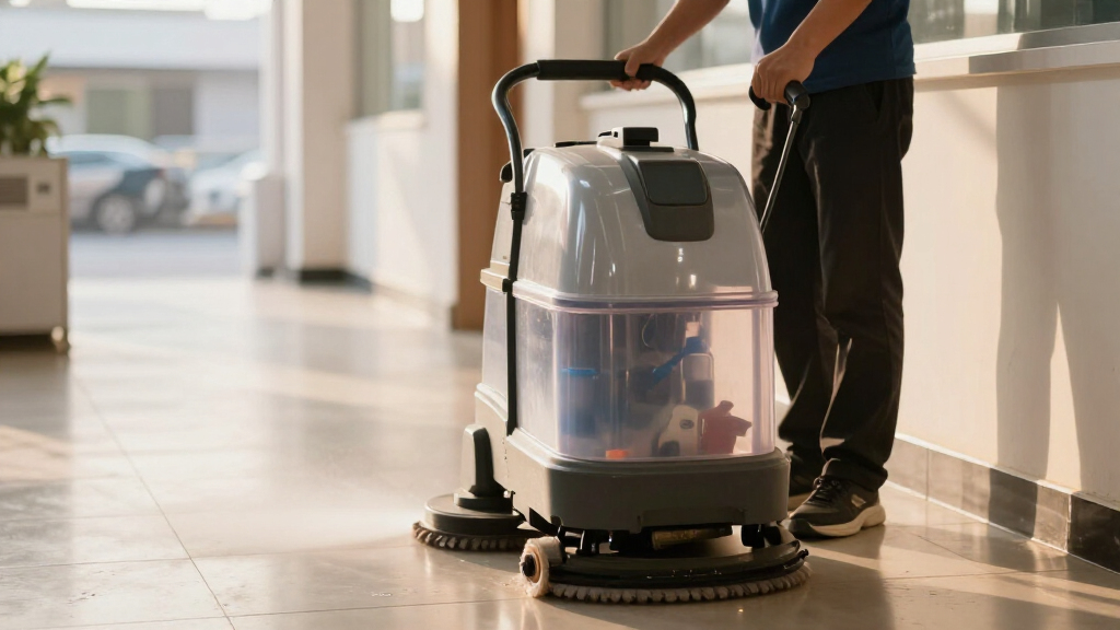 floor scrubber machine with water tank