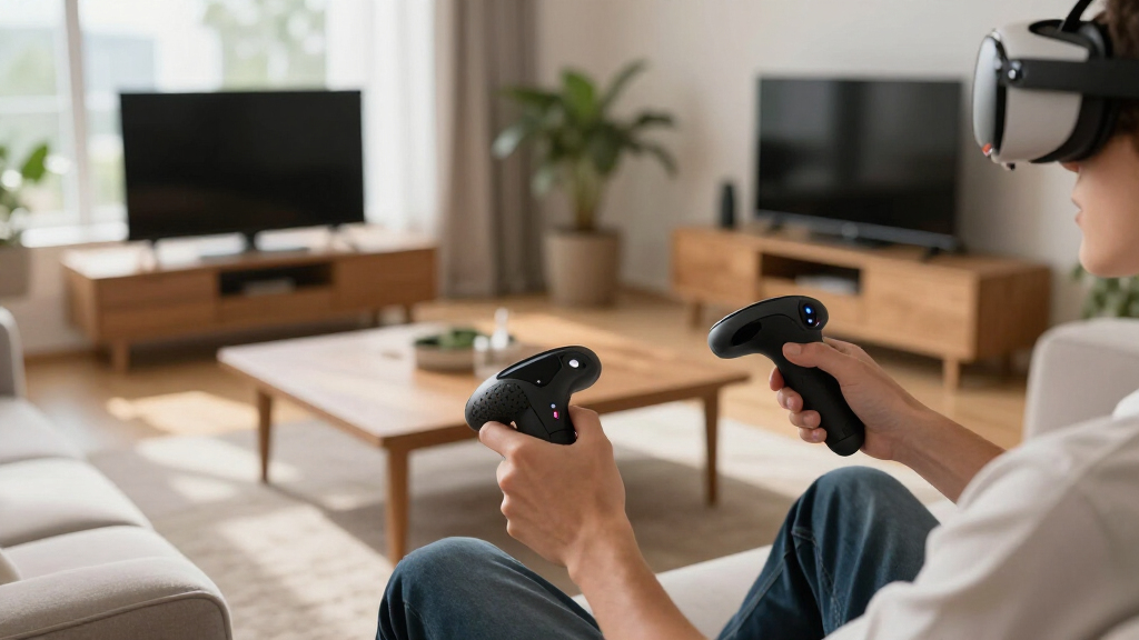 VR controllers with haptic feedback