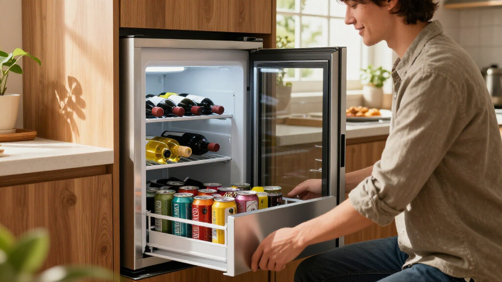 wine fridge with beverage drawers