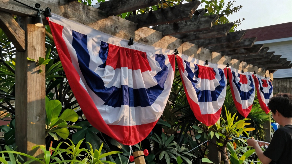 patriotic outdoor string lights