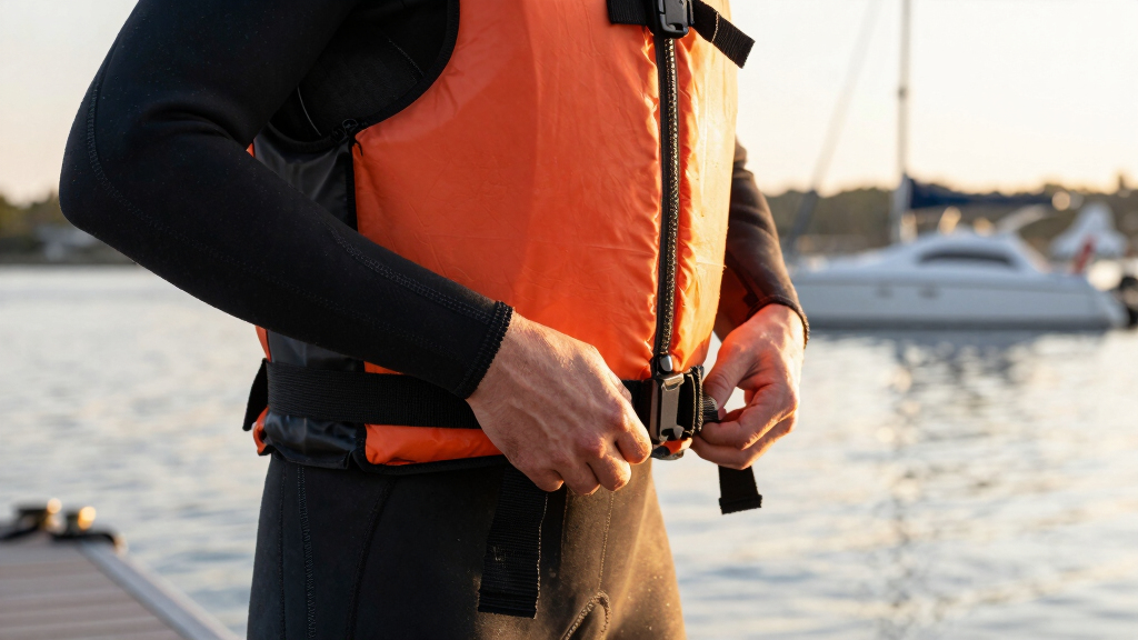 automatic inflatable pfd with harness