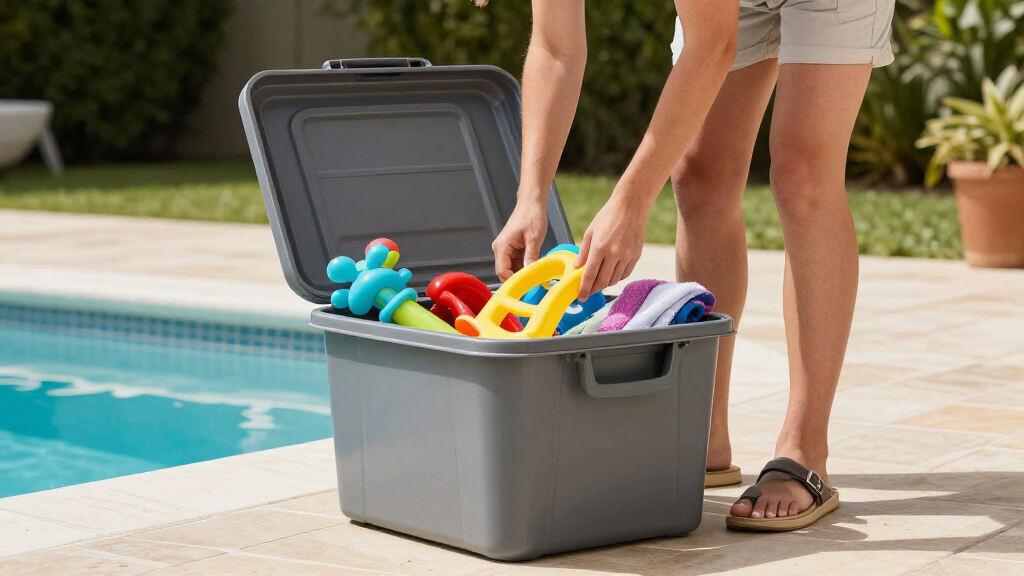 portable poolside storage