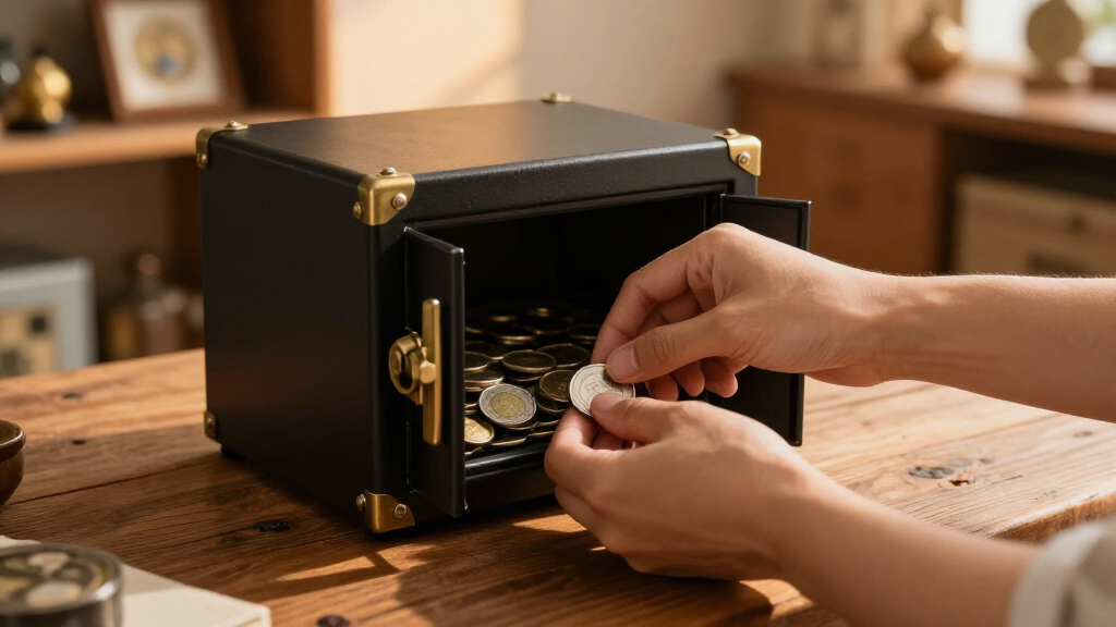 lockable coin vault cabinet for collectors