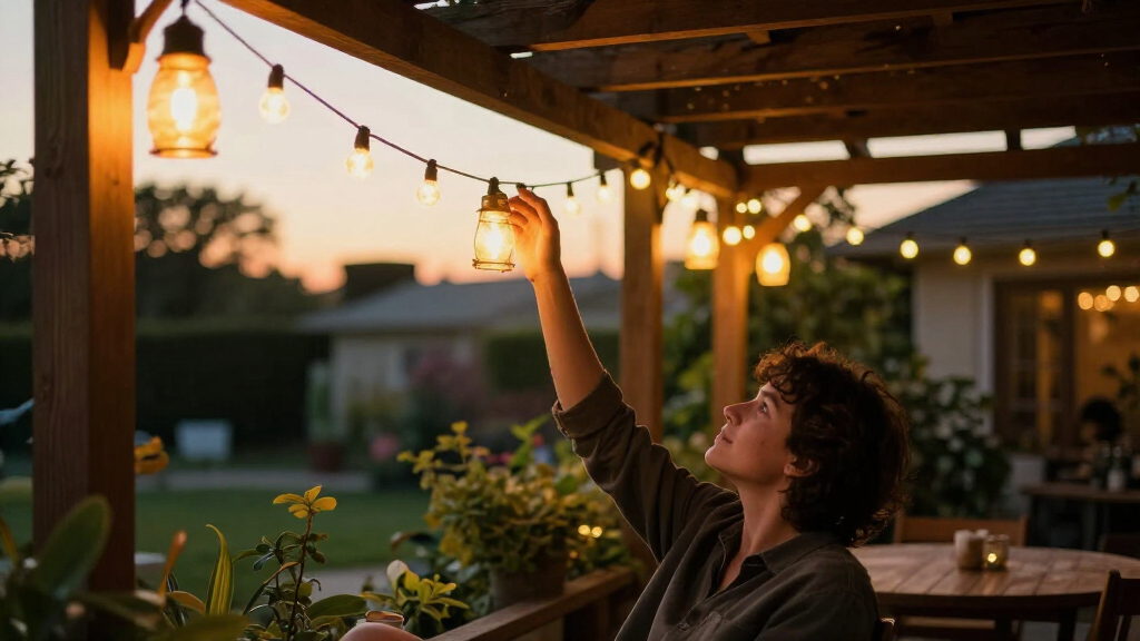 Lichterketten und LED-Deko für draußen
