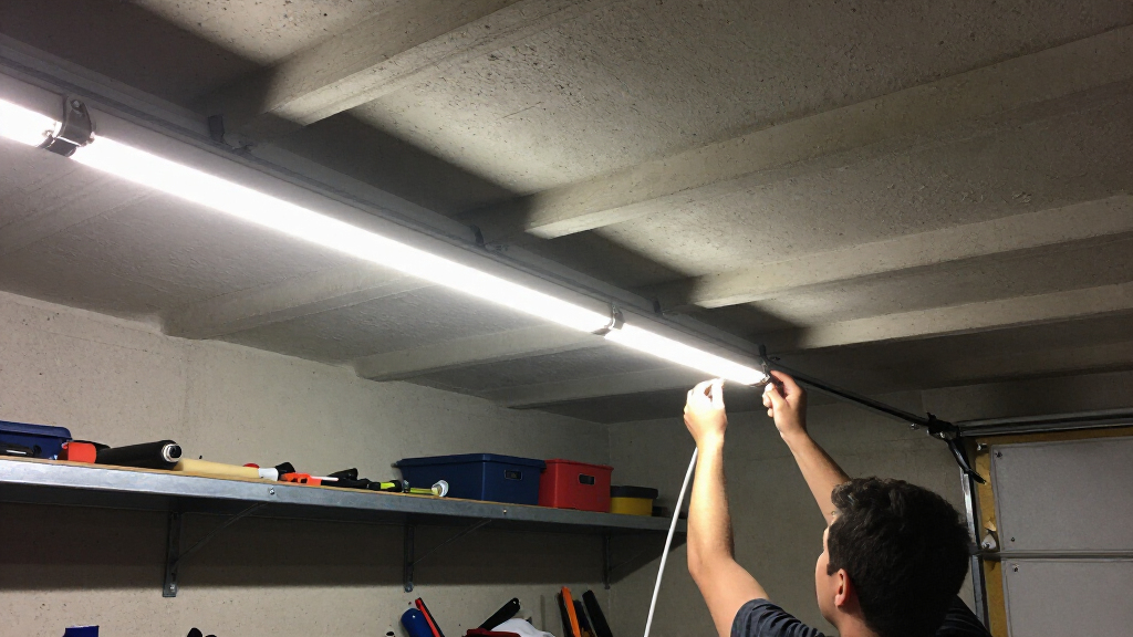 led shop light strips linkable garage