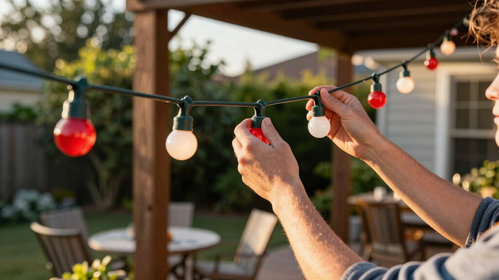 patriotic outdoor string lights