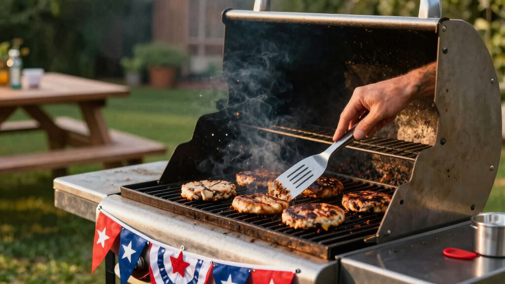 patriotic outdoor grilling tools