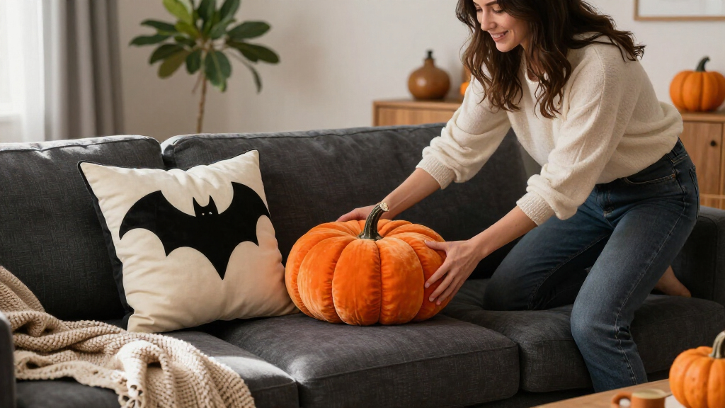 Halloween decorative throw pillows