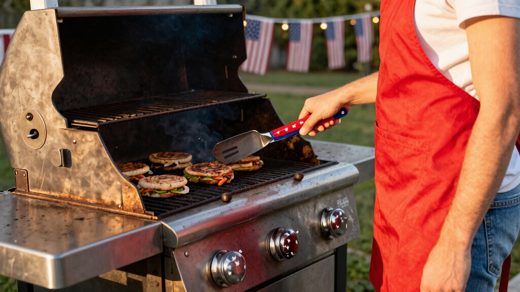 patriotic BBQ grill tools