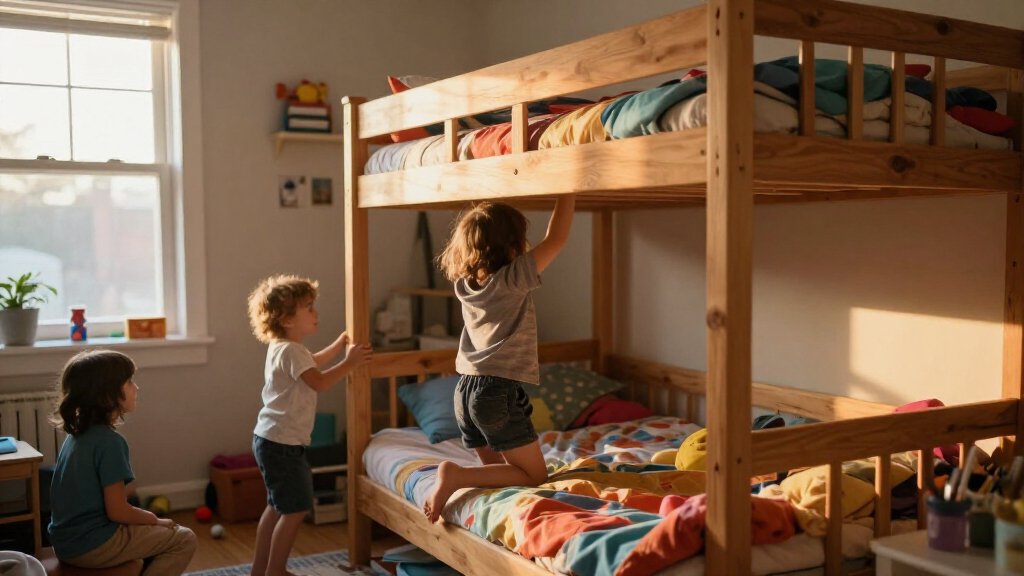 bunk bed for shared bedroom in blended families