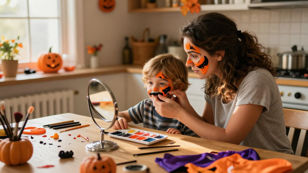 Halloween face paint palettes