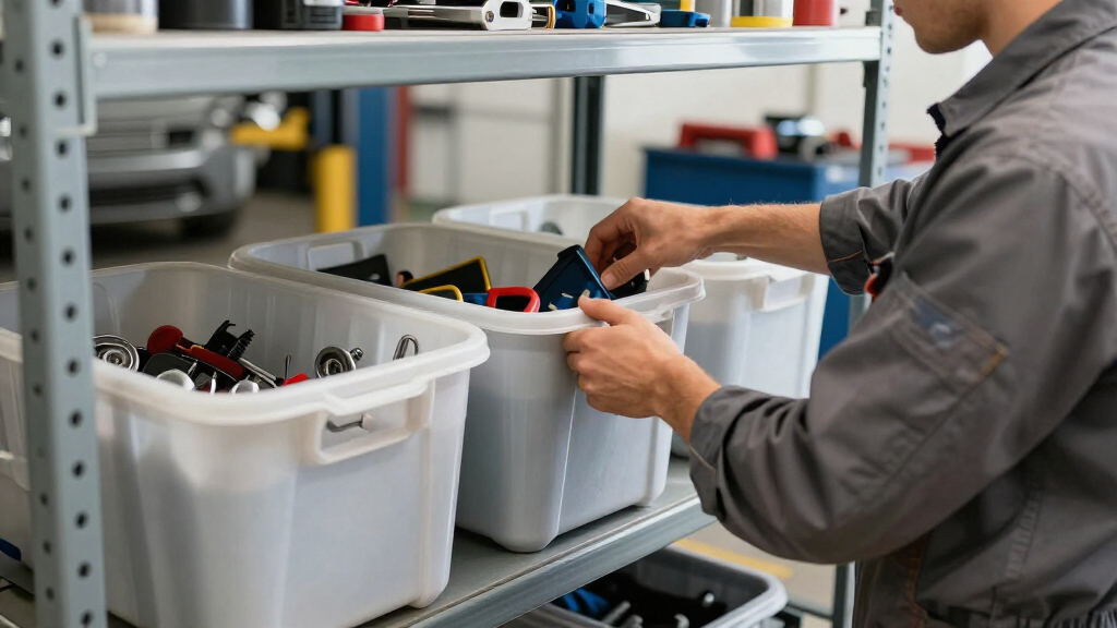 automotive garage organization bins