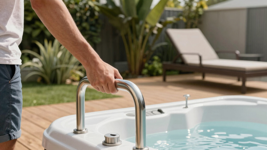 best hot tub handrail