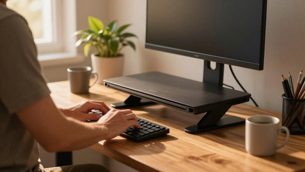adjustable standing desk converters