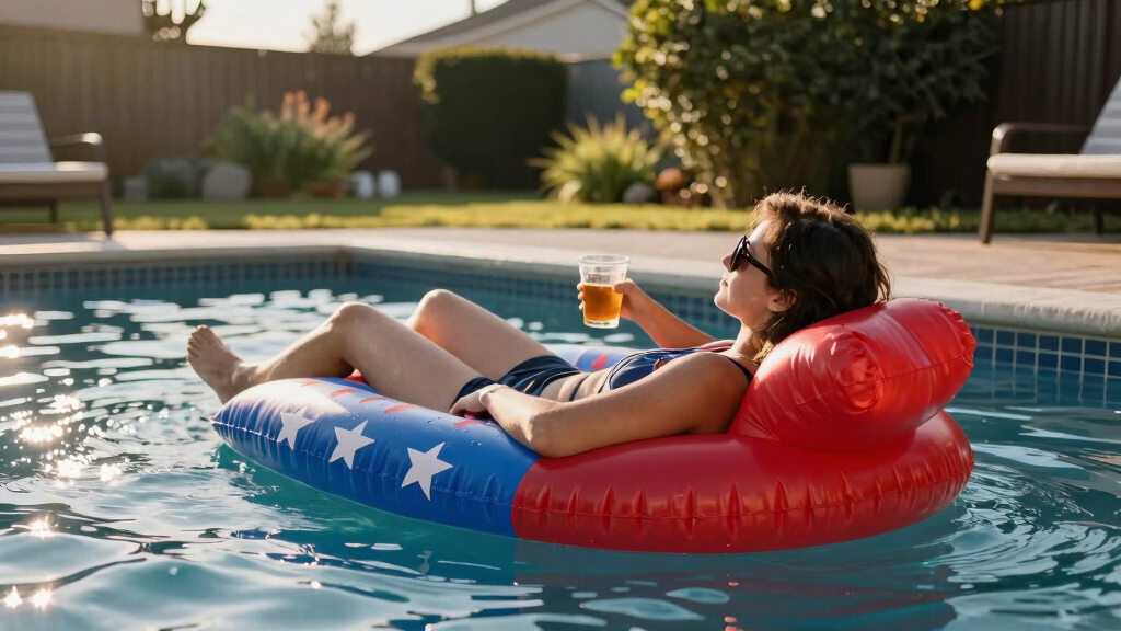 patriotic pool floaties