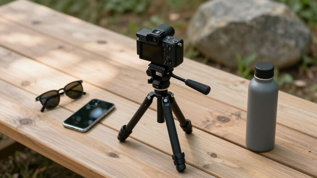 video tripod with fluid head