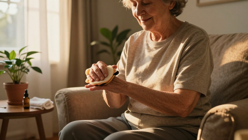 scrubbing glove for seniors