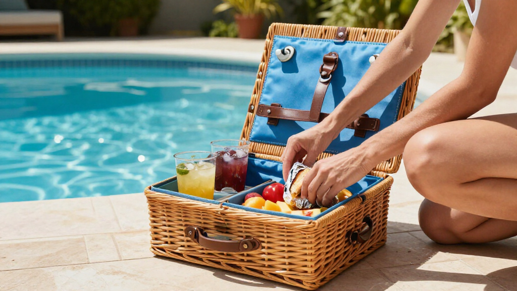 insulated picnic basket for pool day