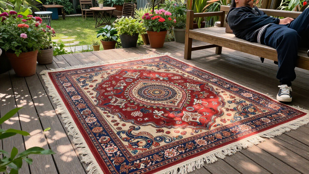 yilong medallion silk rug traditional