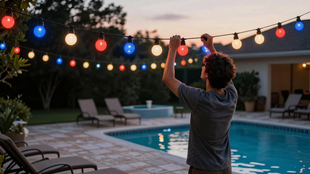patriotic outdoor string lights