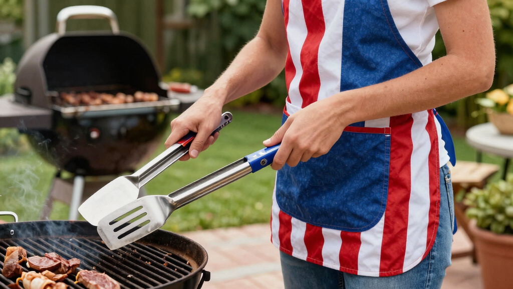 patriotic outdoor grill tools