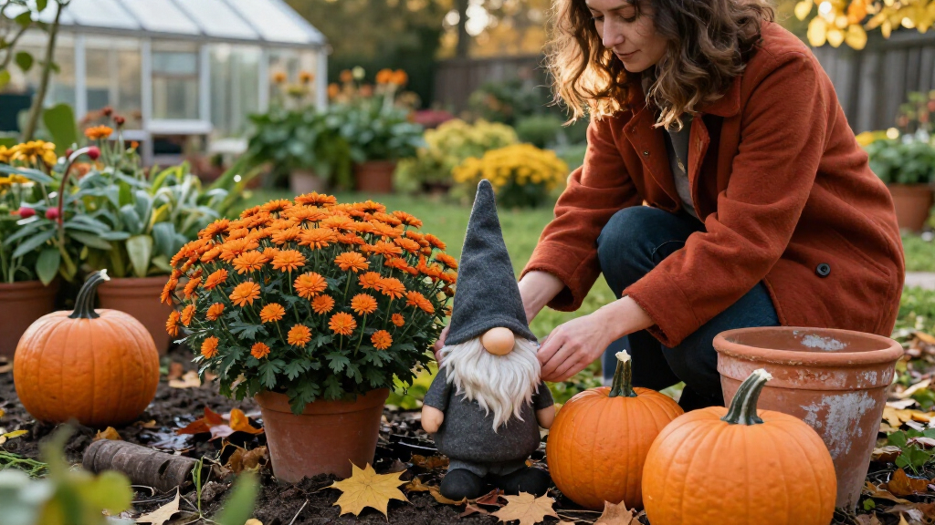 Halloween garden gnomes