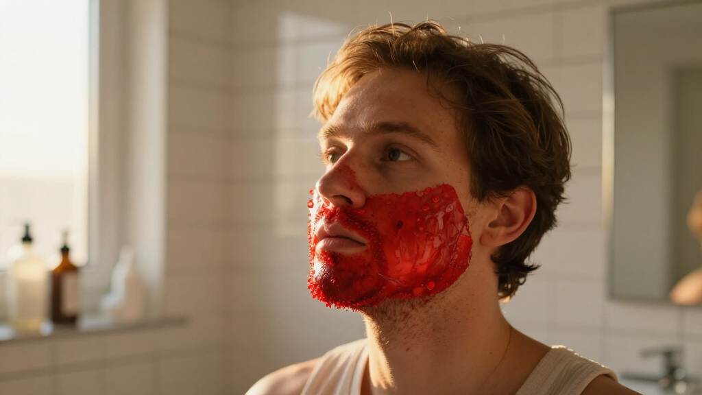 beard growth red light mask