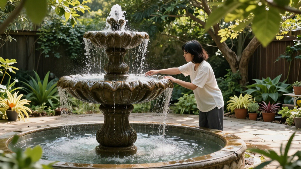 oversized garden fountains