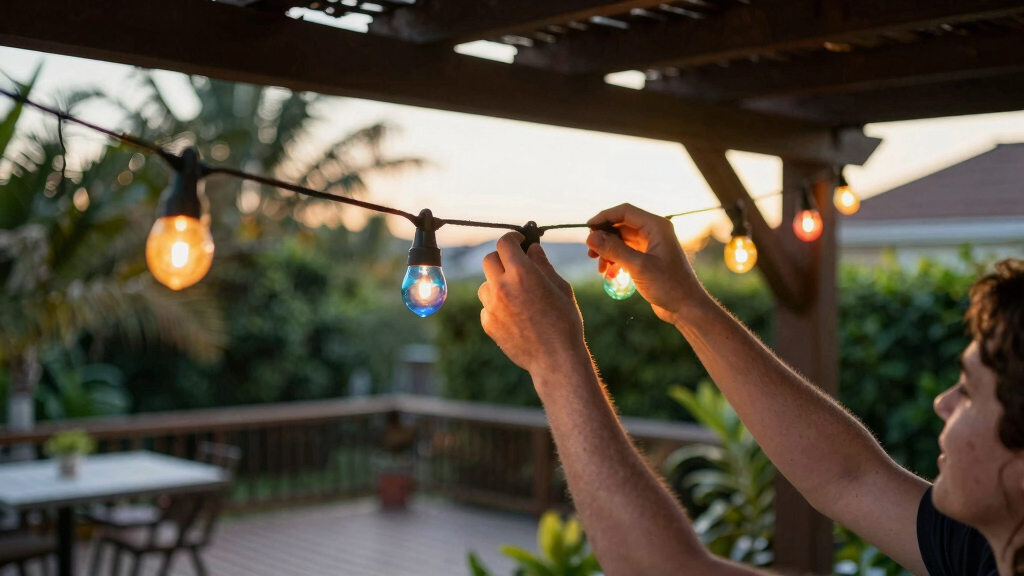 patriotic outdoor string lights