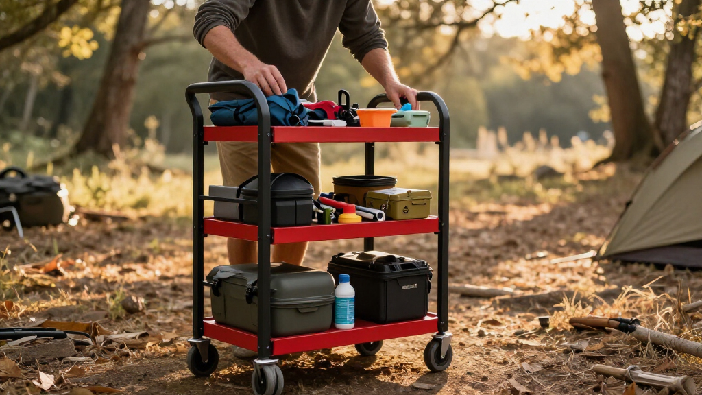 heavy duty lab rolling cart 3 shelf