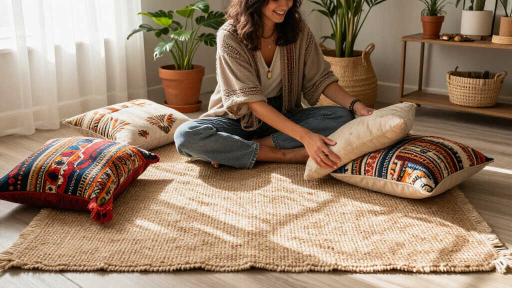 boho washable rug 8x10