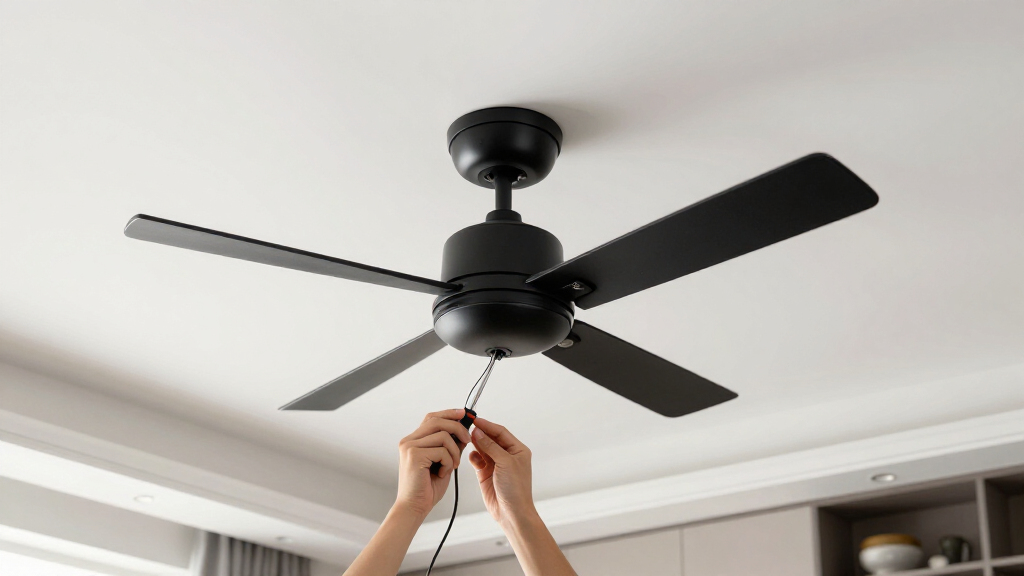 black ceiling fan