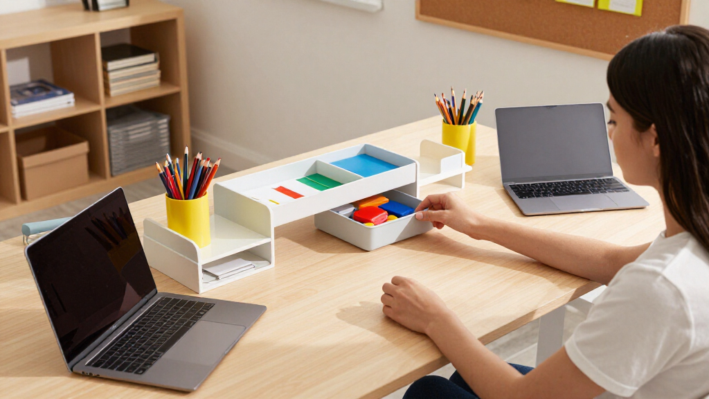 school desk organization ideas