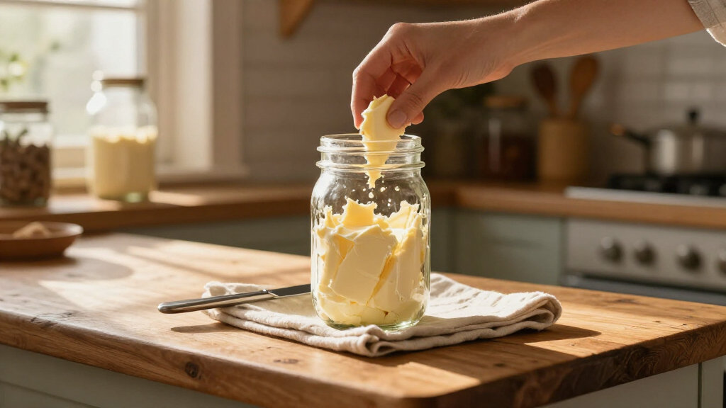 glass mason jar butter storers