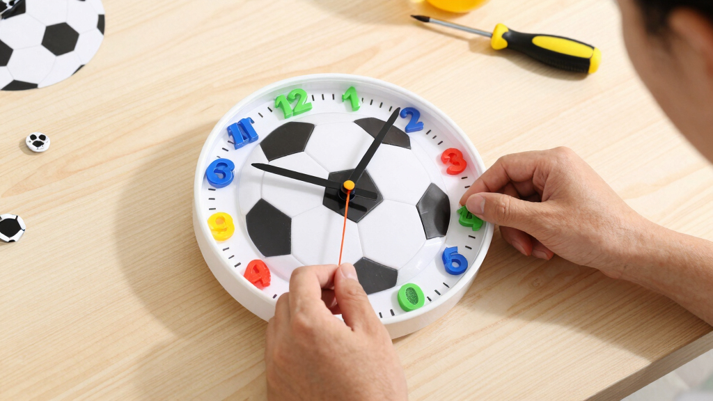 soccer-themed wall clocks