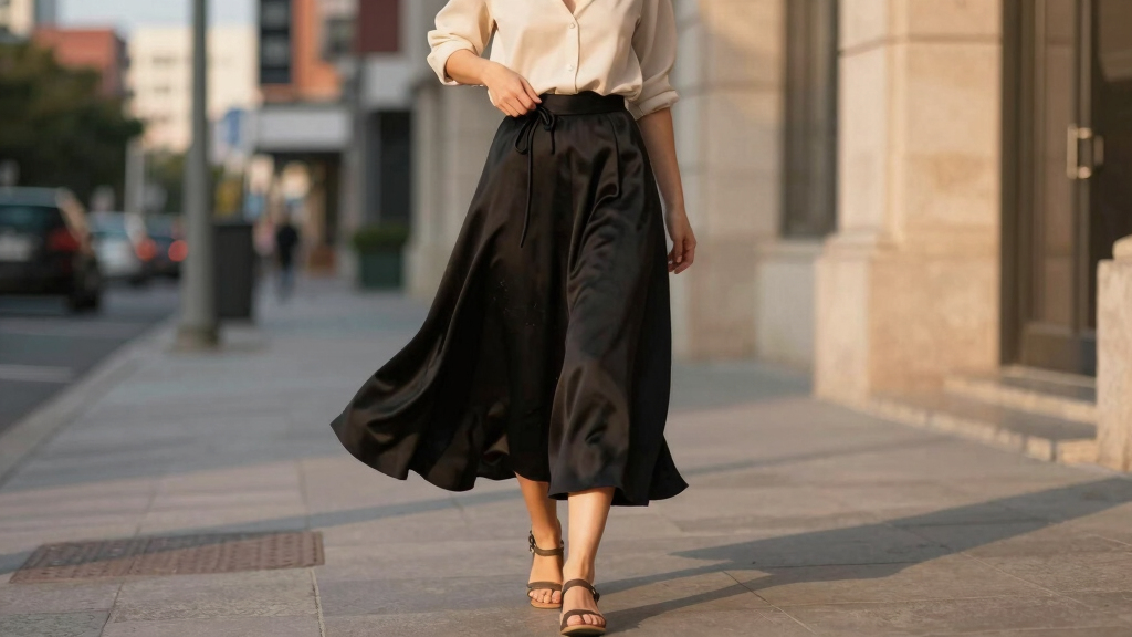 best black midi skirts