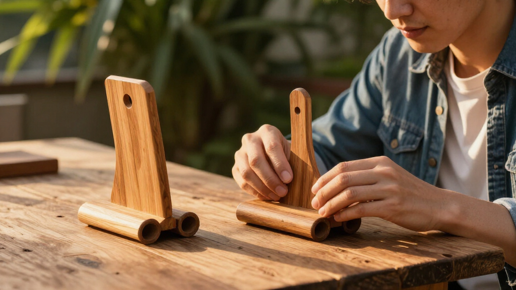 wooden pipe stands