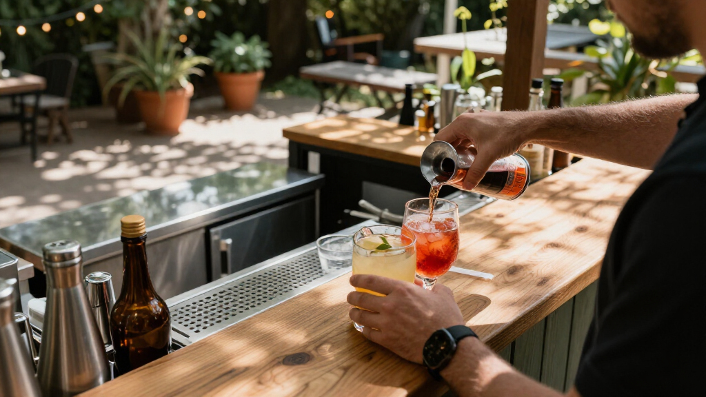 portable outdoor bar countertop