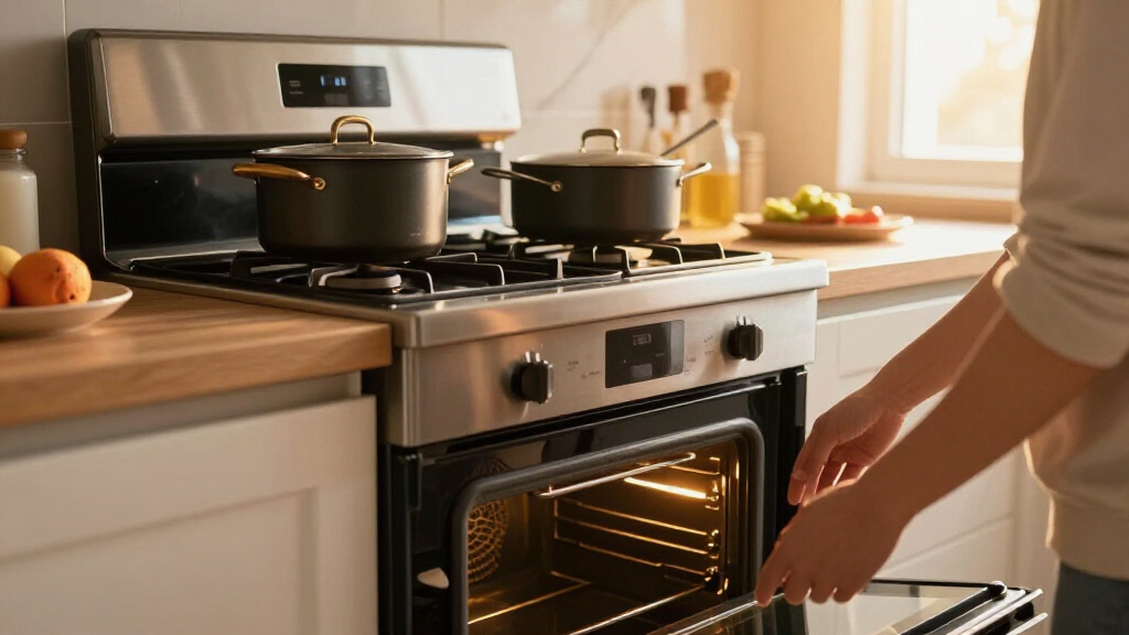 electric range with convection oven